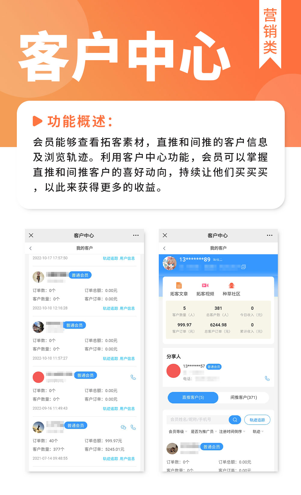 客户中心：轨迹追踪 推荐客户详情查看 全方位跟进客户动态_华青创新智慧商业