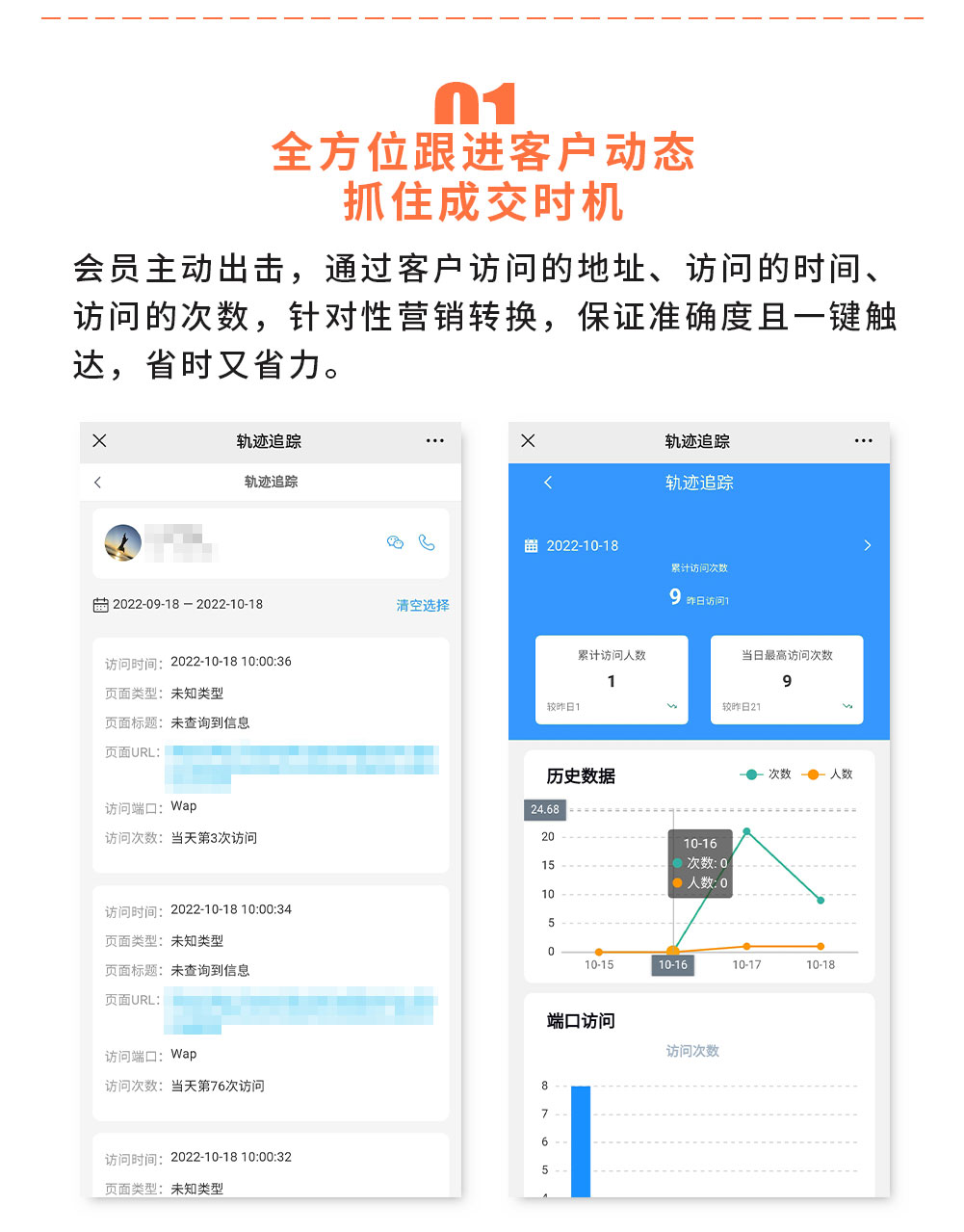 客户中心：轨迹追踪 推荐客户详情查看 全方位跟进客户动态_华青创新智慧商业