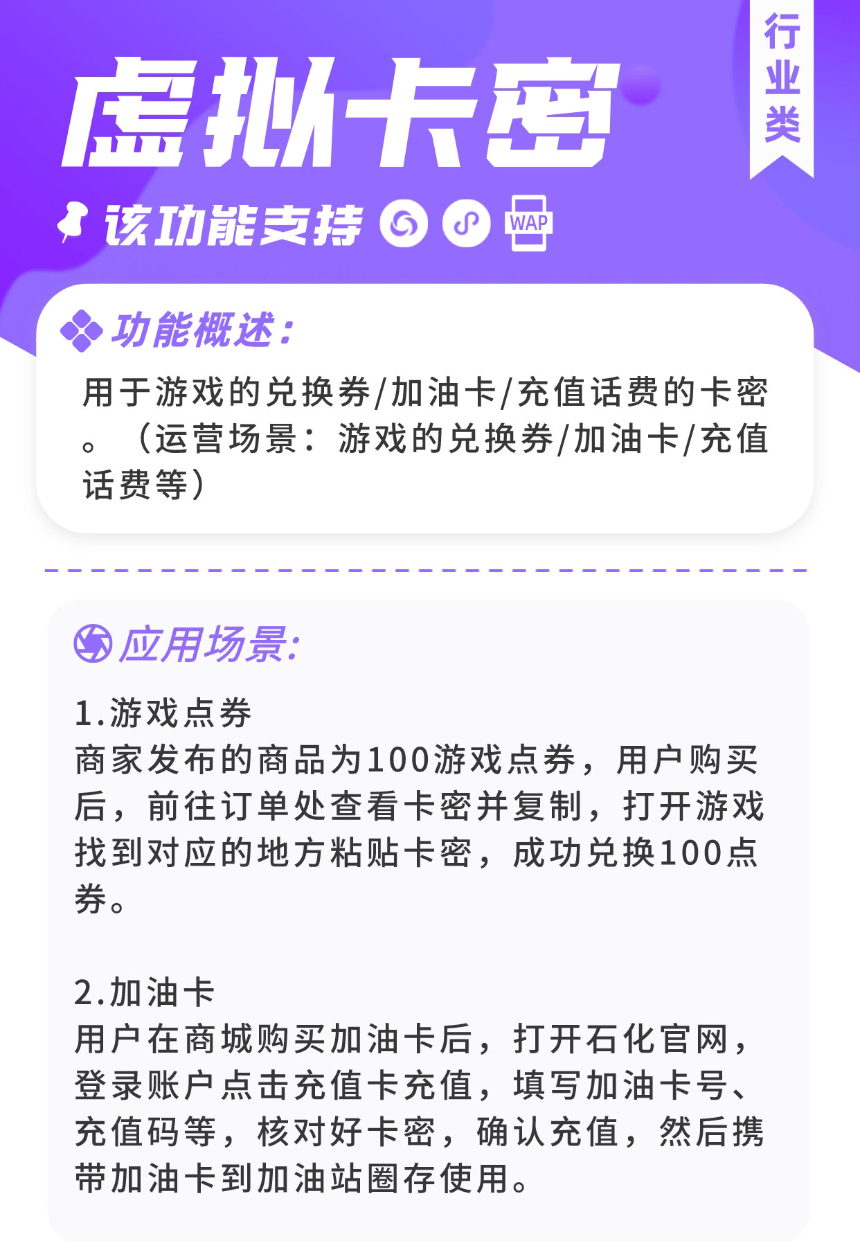 虚拟卡密：购买商品提供卡密_华青创新智慧商业