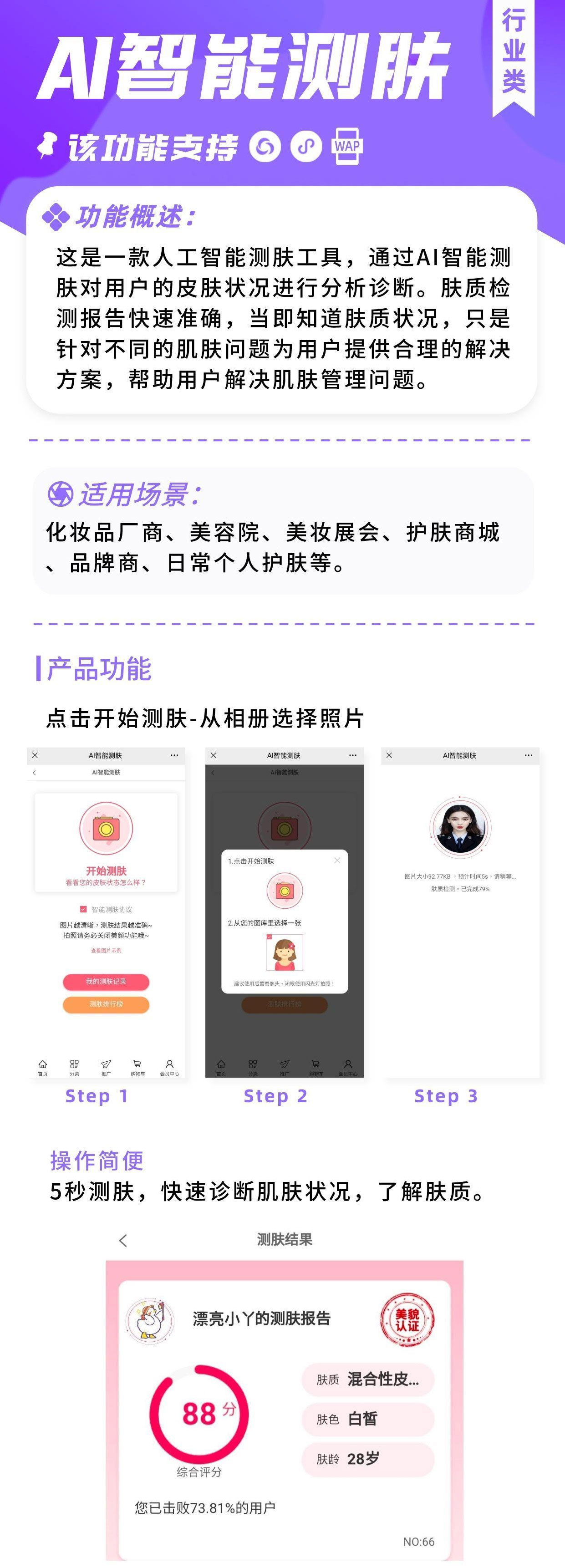 AI智能测肤：AI智能测肤 美业引流新模式_华青创新智慧商业